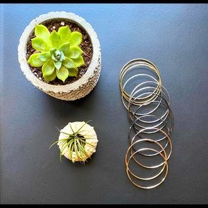 Metal bracelets, set of 12